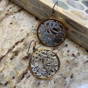 Gold and silver earrings